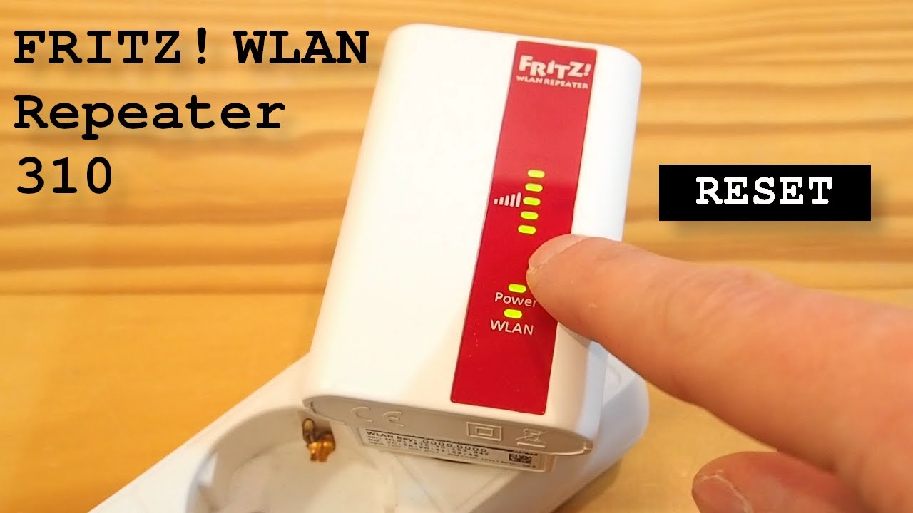 New FRITZ! WLAN Repeater 310 Wi-Fi extender • Factory reset
