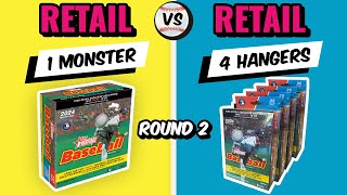 💩I WOULDNT BUY HANGERS IF THEY WERE $3 💩2024 TOPPS HERITAGE 1 MONSTER BOX VS 4 HANGER BOXES ROUND 2