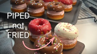 Super Cute Piped Donuts - Baked not Fried - Fast Simple and Delicious