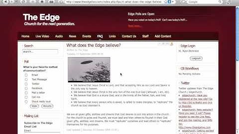 The Edge Site Navigation