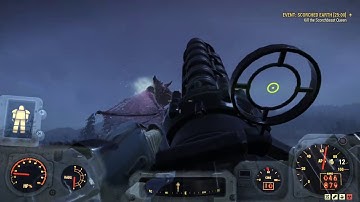 Fallout 76 - Bloodied Gauss Minigun vs Scorchbeast Queen (Solo Fight) “Before The Damage Nerf”