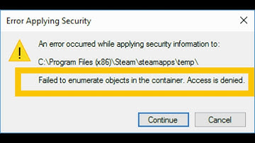 Failed to enumerate objects in the contain FIXED