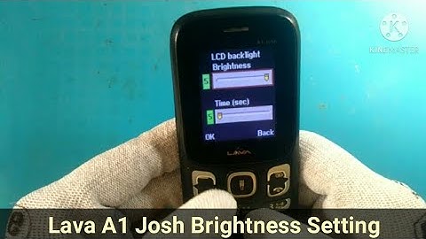 lava a1 josh display brightness setting