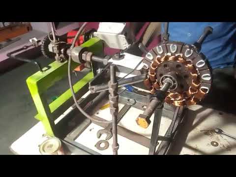 Homemade ceiling fan coil winding machine