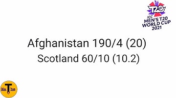 How to calculate net run rate first batting team won Afganistan vs Scotland. T20 match