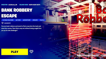 How YOU Can Complete Level 1 in Fortnite BANK ROBBERY ESCAPE by Wishbone? Tutorial