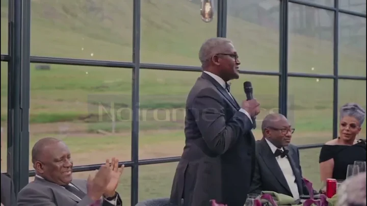 Aliko Dangote's Speech at the Wedding of Billionaire, Femi Otedola's Daughter, Temi and Mr. Eazi.
