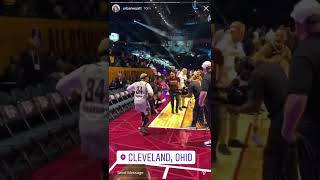 Tiffany Haddish crip walking at nba all star celebrity game