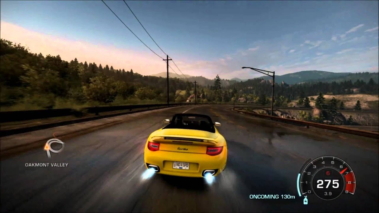 need for speed hot pursuit (2010) in free drive mode with a porsche @ maxed...