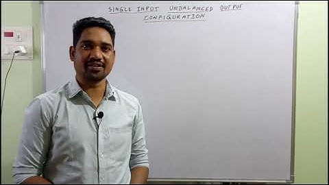 single input unbalanced output configuration || LICA by ushendra