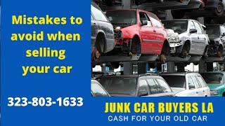 Mistakes to avoid when selling your car