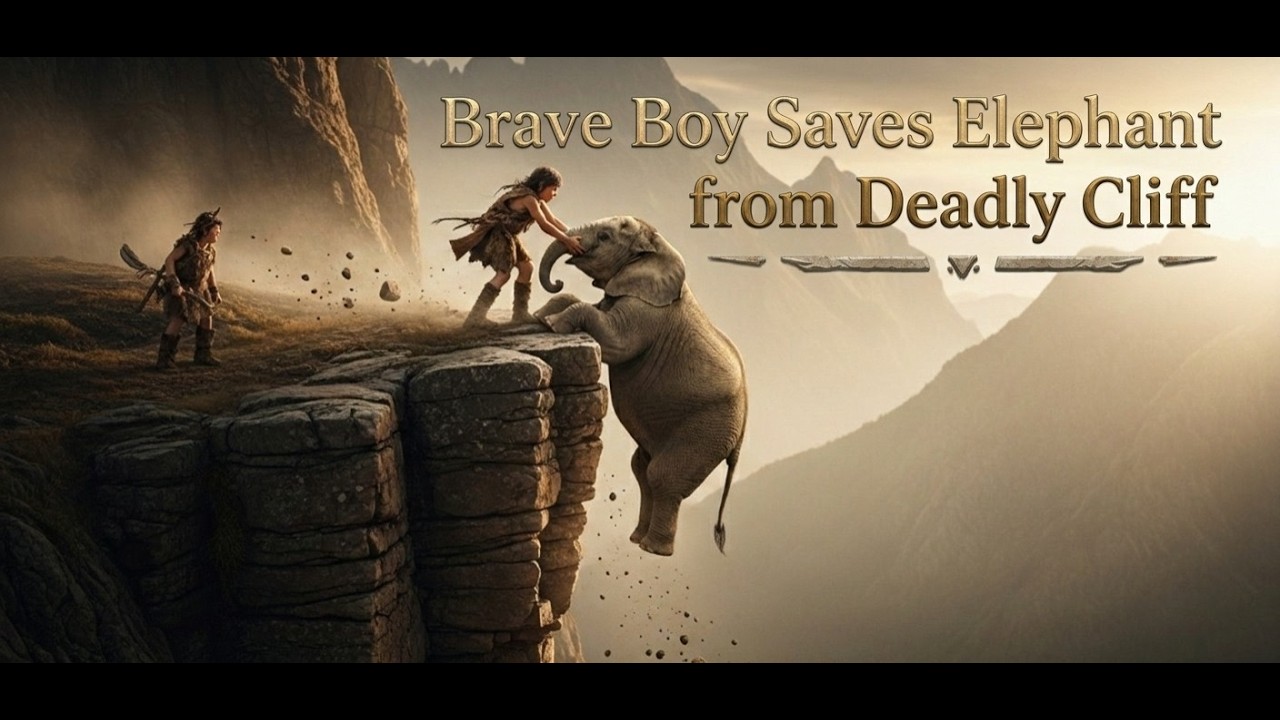 Brave Boy Saves Baby Elephant from Deadly Cliff