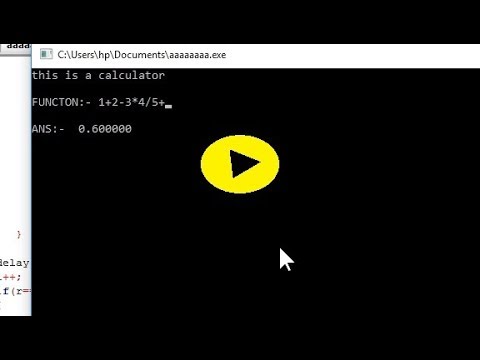 HOW TO MAKE A CALCULATOR IN C/C++ LANGUAGE - YouTube