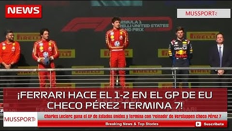 Charles Leclerc gana el GP de Estados Unidos y termina con 'reinado' de Verstappen Checo Pérez 7