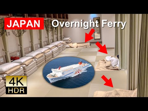 Overnight ferry trip in Japan from Tokyo to Hokkaido.