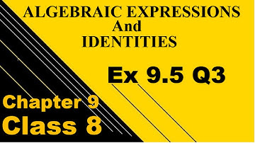 ex 9.5 q3 Class 8 Algebraic Expressions and Identitie Find the following squares by using identities