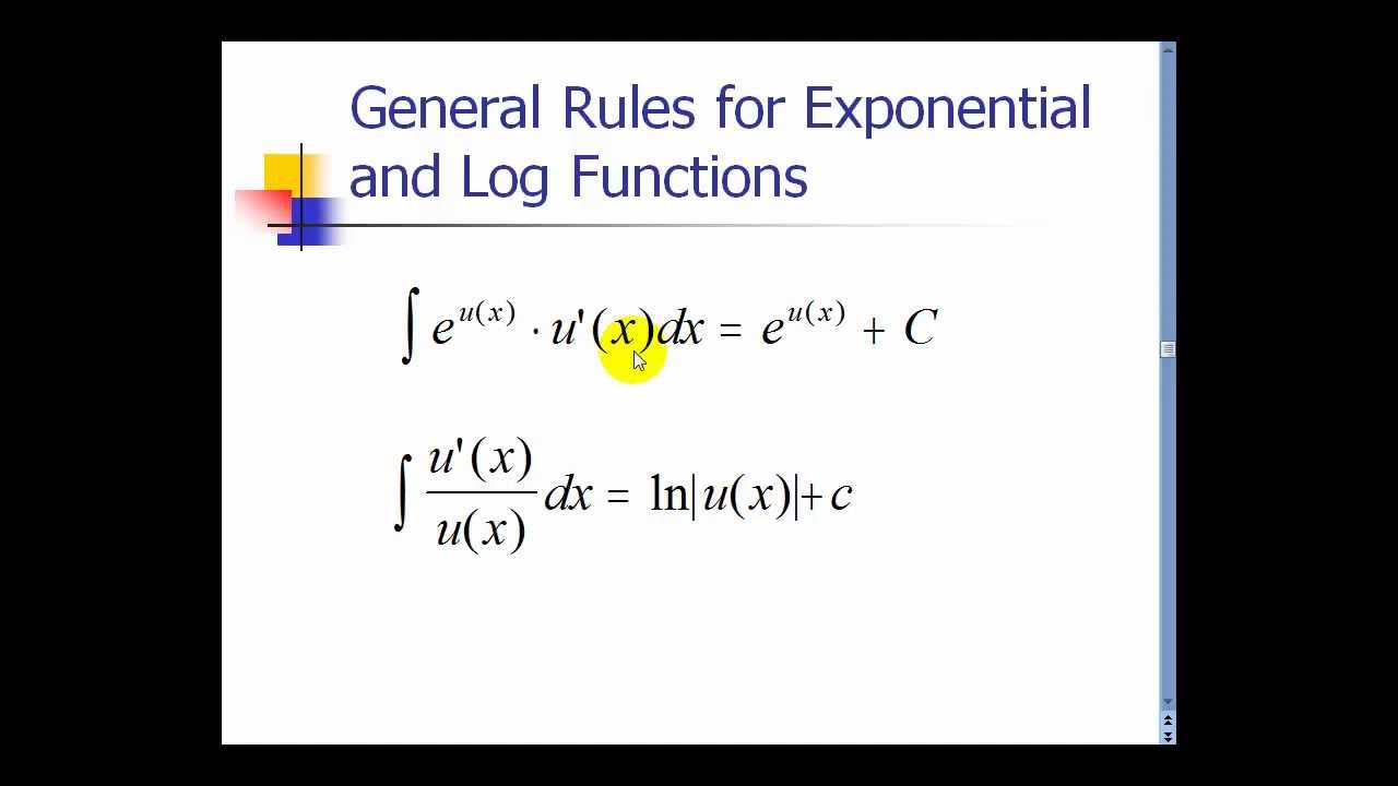 Integration of e^u and 1 over u Tutorial YouTube