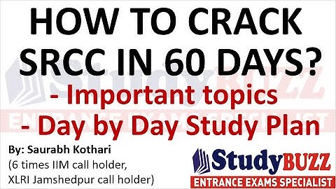 How to crack SRCCGBO exam in 60 days? Important topics, detailed study planner and daily time table
