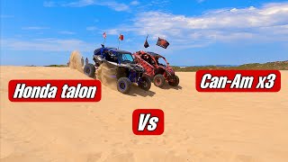 Honda Talon 1000r Turbo vs Can-Am x3 xrs 172hp drag // drag race before and after turbo.