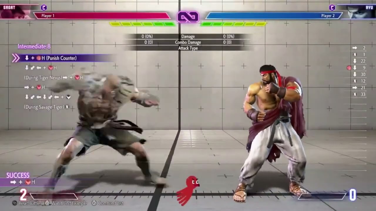 Street Fighter 6 - Sagat Combo Trials