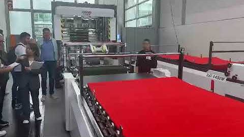 YB-1450HGS High Speed Servo Laminating Machine With Flip Flop Stacker Machine.