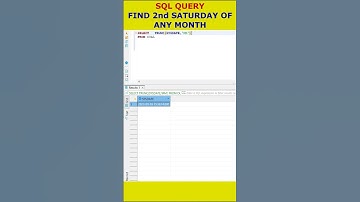 Oracle SQL: SQL Query to Get 2nd  Saturday of Any Month #sqlqueries #sqlinterviewquestions