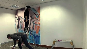 Large format printed wallpaper, installation by RuttersUK