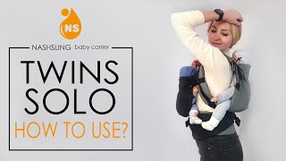 Twins SOLO Baby Carrier Nashsling. How to use? Baby carrier for Twins