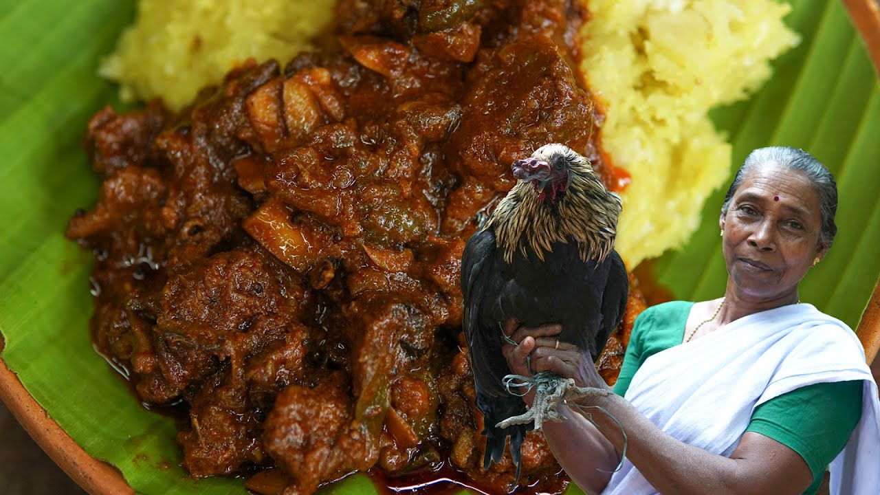Kerala Style Karinkozhi Curry Black Chicken Curry And Tapioca Recipes