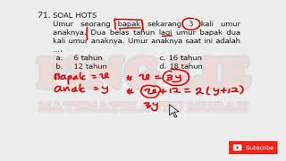 Trik Hitung PERBANDINGAN UMUR - Prediksi Soal UNBK SMP 2019 screenshot 3