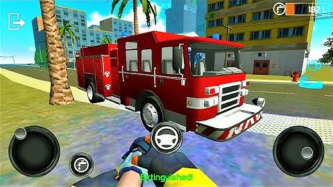 Fire Engine Simulator #2 - 3D Game of 911 City Firefighter & driving fire truck  - Android Gameplay