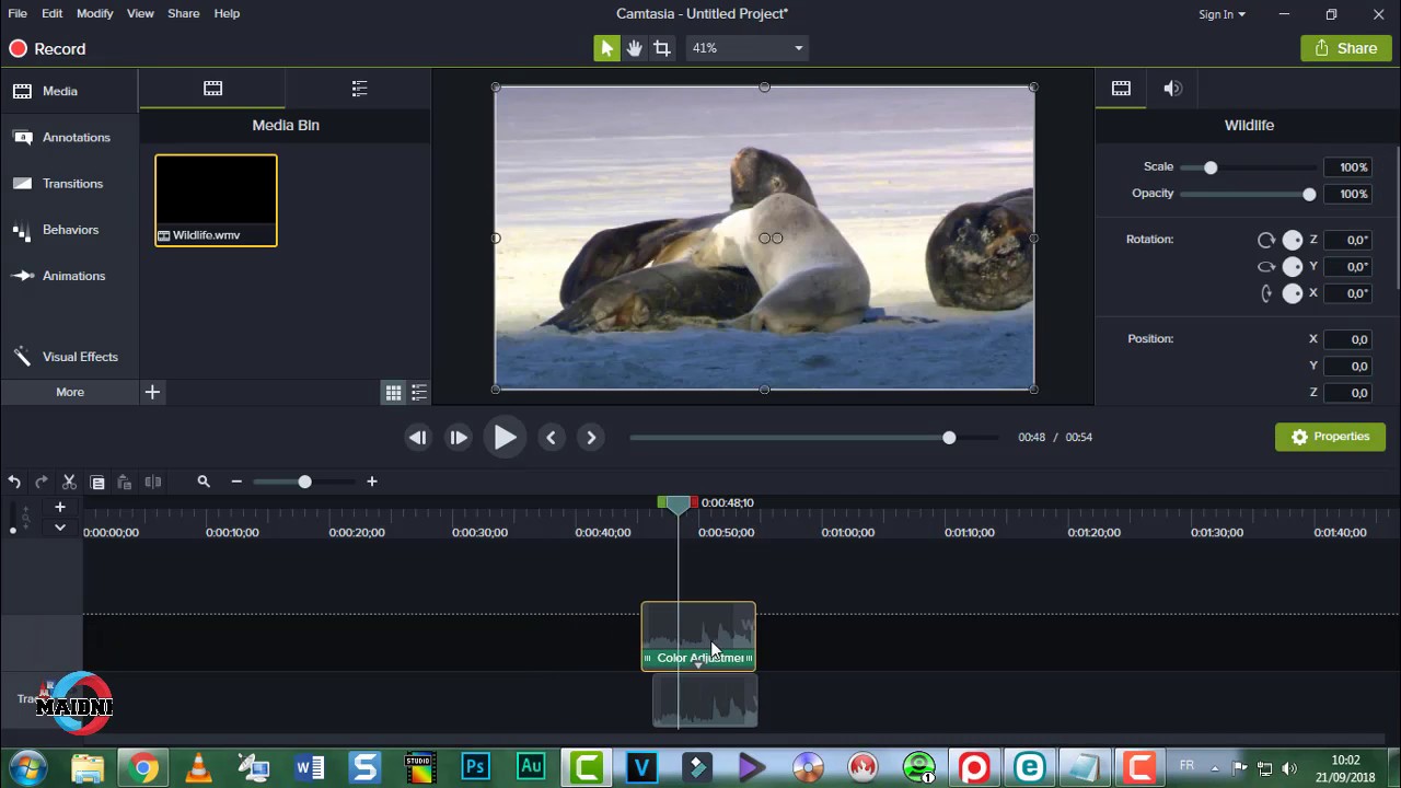 تصحيح الالوان باستخدام برنامج Color correction camtasia studio YouTube