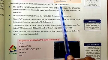Class 7// Looping Statements// For...Next Loop.