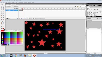 How to Create Blinking Stars Animation in Flash 8 || blinking stars in adobe flash