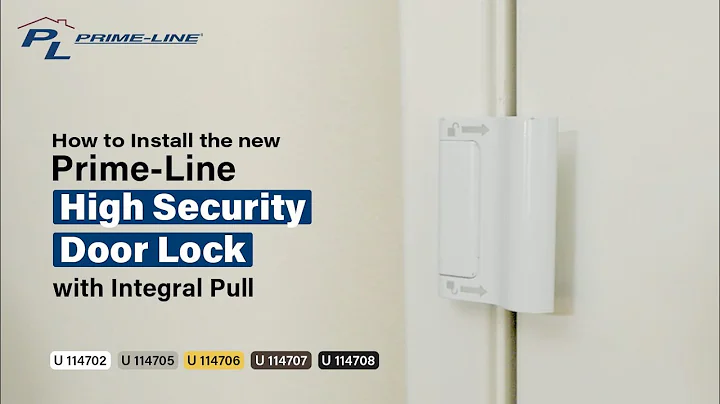 How to Install the High Security Door Lock with Integral Pull | Prime-Line