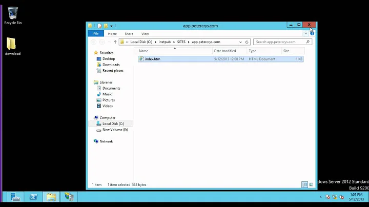 How to configure Virtual Directories in IIS 8 on Windows server 2012