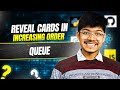 950 reveal cards in increasing order  queue  simulation