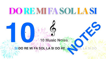 10 Notes, New Color Note: SI - Read Music Notes in Treble Clef (DO RE MI FA SOL LA SI)