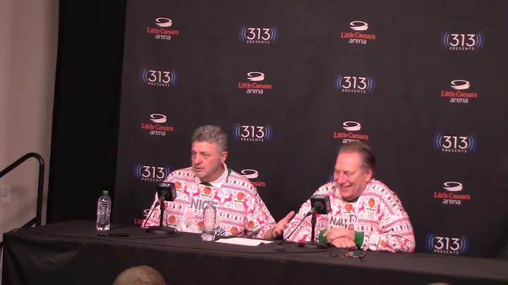 Michigan State coach Tom Izzo and Oakland coach Greg Kampe after 79-70 Spartan win