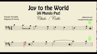 Joy to the World Sheet Music for Cello Al Mundo Paz Christmas Carol