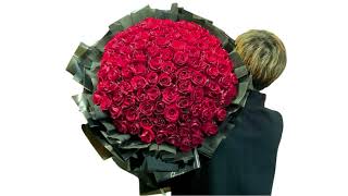 2023 Valentines Red Roses by Blooming Art Florist