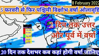20 Day RainFall Forcàst Map India/ 22 जनवरी से 10 फरवरी तक देशभर में कब कहां होगी वर्षा जानिए।