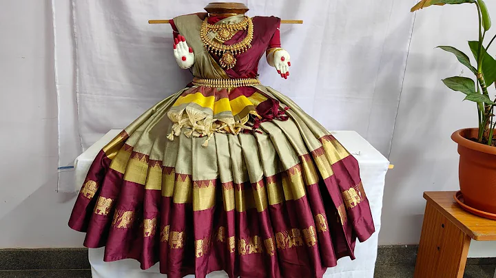 Varamahalakshmi Saree draping /Easy Varamahalakshmi Saree draping/ Single Step Saree draping..