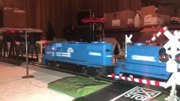 my conrail gp40-2 from athearn and mantua gp20 lead a long manifest freight