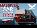 Massive Car Transporter Fire!  -  Stormworks Gameplay