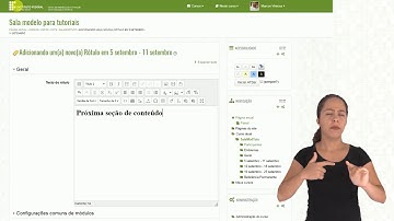 Tutorial Moodle: Como inserir o recurso de Rótulo [Libras]