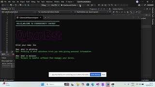 ST10470323//POE Part 1//CyberSecurityChatbot