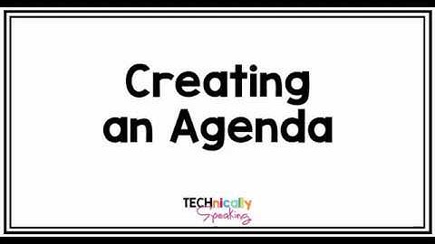 Creating an Agenda in Schoology