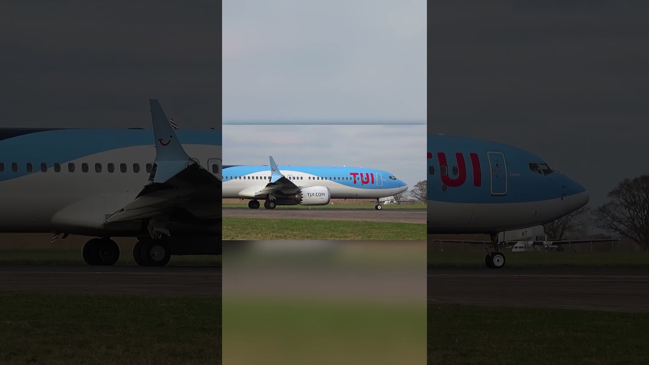 TUI 737 MAX Departing Norwich Airport!
