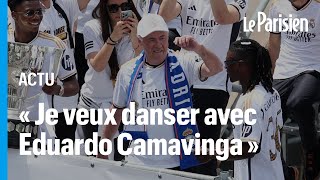 Titre du Real Madrid : la danse de la joie de Carlo Ancelotti avec Eduardo Camavinga